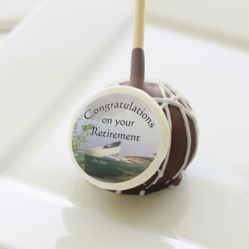 Canoes on the River Retirement Congratulations  Cake Pops