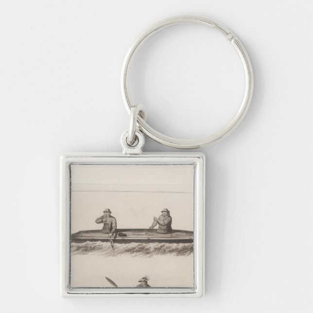Canoes, Oonalashka, Alaska Keychain (Front)