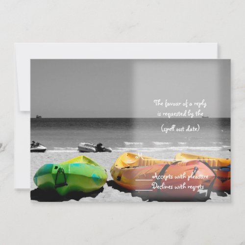 canoes rsvp personalized announcement