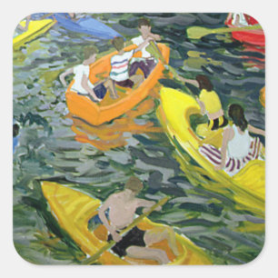 Canoes Wickstead Park Square Sticker