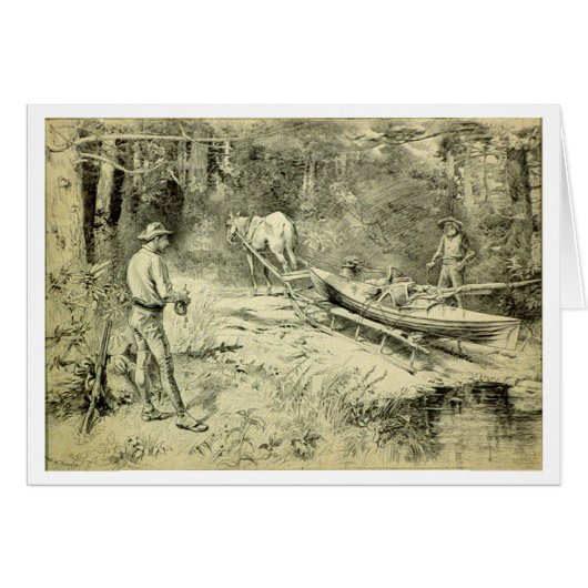 Canoing in the North Woods Cards (Front Horizontal)