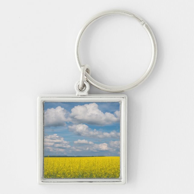 Canola Field & Clouds Keychain (Front)
