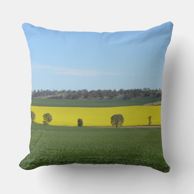 canola layers throw pillow (Front)