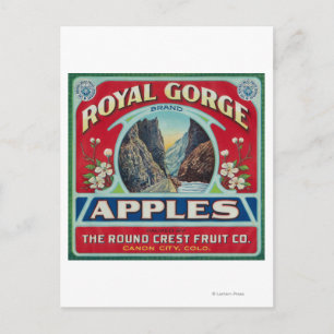 Canon City, Colorado - Royal Gorge Apple Label Postcard