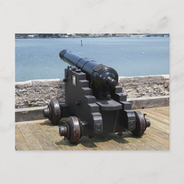 Canon over castle wall postcard (Front)