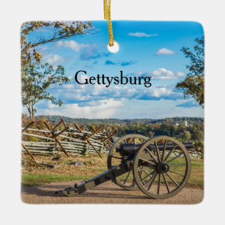 Canons at Gettysburg Ceramic Ornament