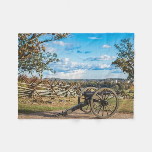 Canons at Gettysburg Fleece Blanket