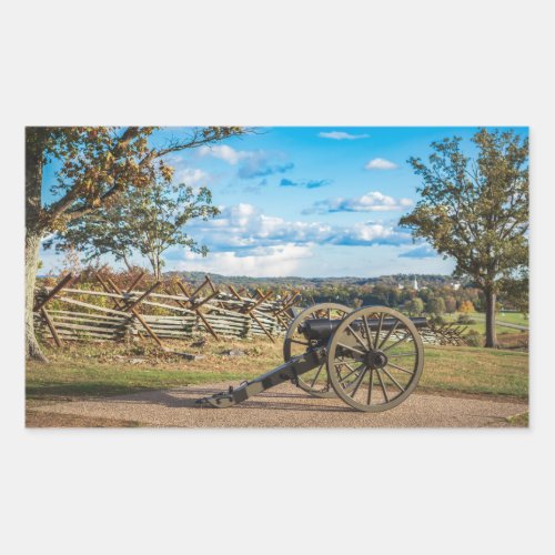 Canons at Gettysburg Rectangular Sticker