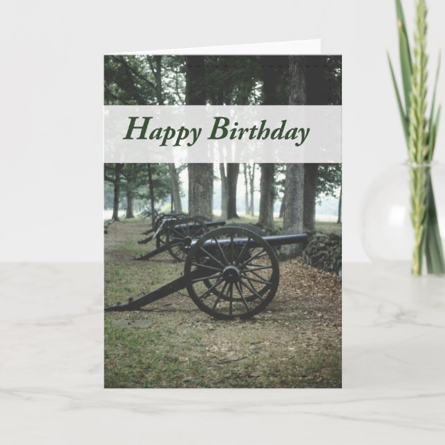 Canons Civil War Birthday Card (Front)
