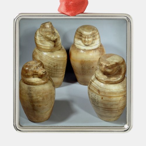 Canopic jars of Hor_ir_aa Saite alabaster Metal Ornament