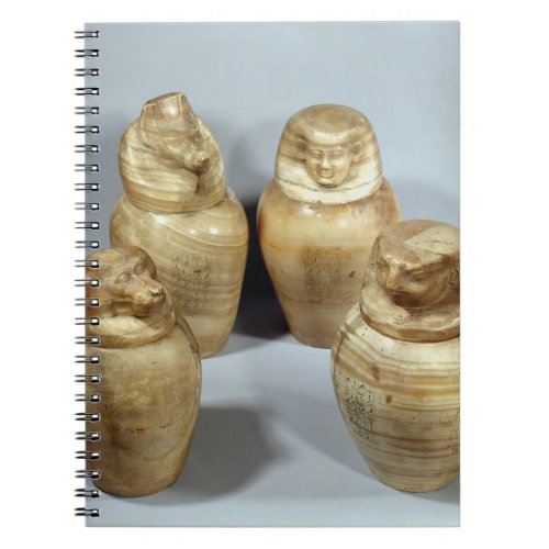 Canopic jars of Hor_ir_aa Saite alabaster Notebook