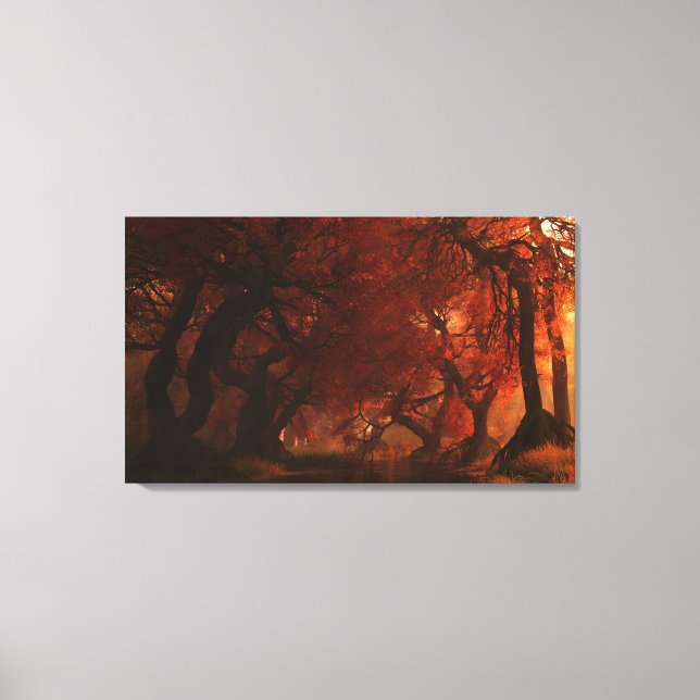 Canopy Creek (Autumn) Wrapped Canvas Print (Front)