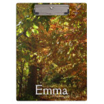 Canopy of Fall Leaves II Yellow Autumn Photography Clipboard