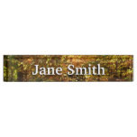 Canopy of Fall Leaves II Yellow Autumn Photography Desk Name Plate