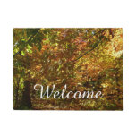 Canopy of Fall Leaves II Yellow Autumn Photography Doormat