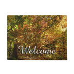Canopy of Fall Leaves II Yellow Autumn Photography Doormat