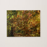 Canopy of Fall Leaves II Yellow Autumn Photography Jigsaw Puzzle