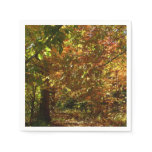 Canopy of Fall Leaves II Yellow Autumn Photography Paper Napkins