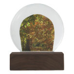 Canopy of Fall Leaves II Yellow Autumn Photography Snow Globe