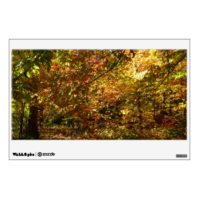 Canopy of Fall Leaves II Yellow Autumn Photography Wall Sticker (Front)