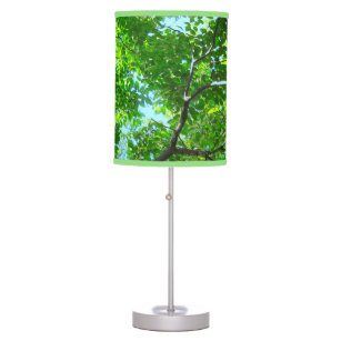 Canopy of Green, Leafy Branches with Blue Sky Table Lamp