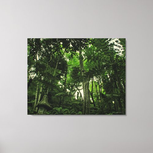 Canopy of Lushness  Madeira Portugal Wrapped Canv Canvas Print