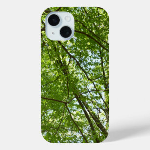Canopy of Spring Leaves Green Nature Scene iPhone 15 Case