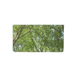 Canopy of Spring Leaves Green Nature Scene Checkbook Cover