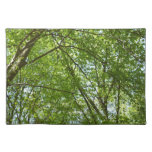 Canopy of Spring Leaves Green Nature Scene Cloth Placemat