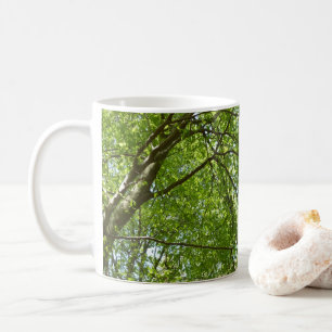 Canopy of Spring Leaves Green Nature Scene Coffee Mug