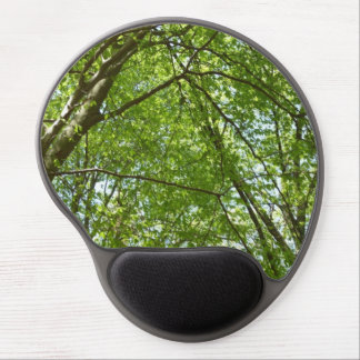 Canopy of Spring Leaves Green Nature Scene Gel Mouse Pad