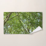 Canopy of Spring Leaves Green Nature Scene Hand Towel
