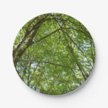 Canopy of Spring Leaves Green Nature Scene Paper Plate