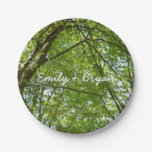 Canopy of Spring Leaves Green Nature Scene Paper Plates