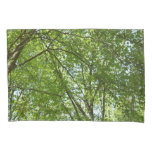Canopy of Spring Leaves Green Nature Scene Pillowcase