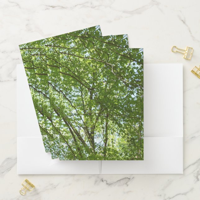 Canopy of Spring Leaves Green Nature Scene Pocket Folder (In Situ)