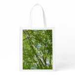 Canopy of Spring Leaves Green Nature Scene Reusable Grocery Bag