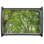 Canopy of Spring Leaves Green Nature Scene Serving Tray