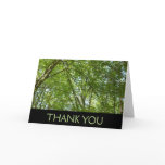 Canopy of Spring Leaves Green Nature Scene Thank You Card
