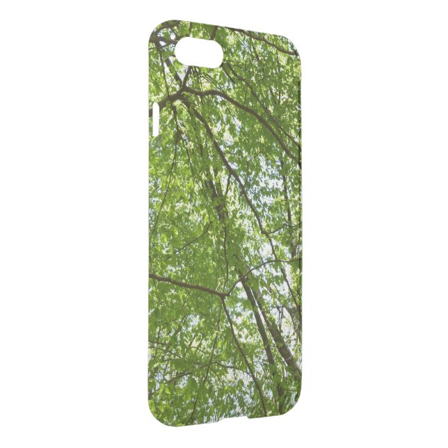 Canopy of Spring Leaves Green Nature Scene Uncommon iPhone Case (Back/Right)