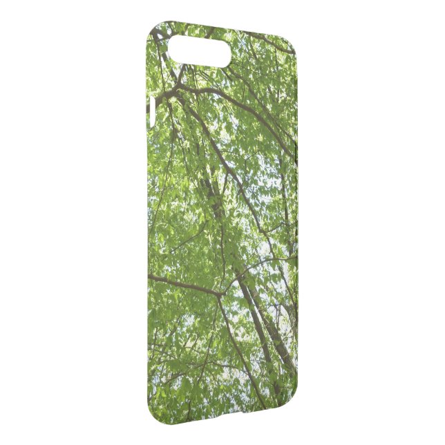 Canopy of Spring Leaves Green Nature Scene Uncommon iPhone Case (Back/Right)