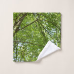 Canopy of Spring Leaves Green Nature Scene Wash Cloth