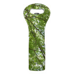 Canopy of Spring Leaves Green Nature Scene Wine Bag