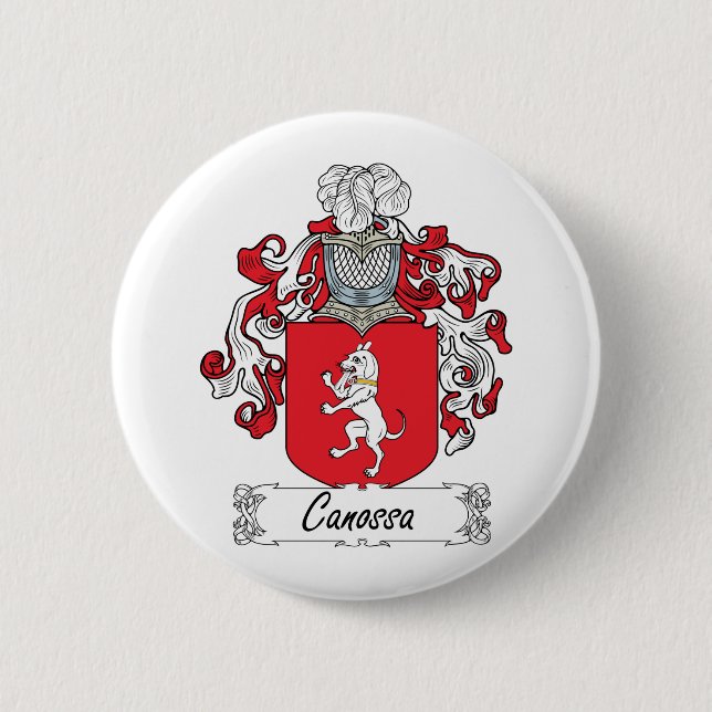 Canossa Family Crest Pinback Button (Front)