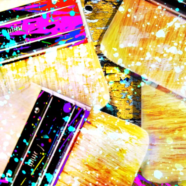 Cans of Pouring Paint Magnetic Business Card (Creator Uploaded)