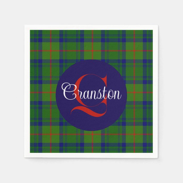 Canstoun Monogrammed Napkins (Front)