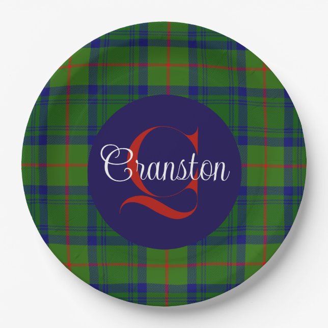 Canstoun Monogrammed Paper Plates (Front)