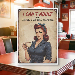 Can't Adult until I've had my Coffee Friend Humor Card