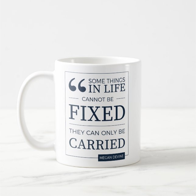 can't be fixed mug in navy (Left)