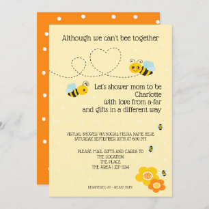 Cant Be Together Baby Shower by Mail Invitation